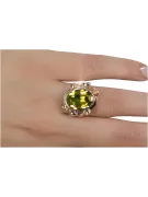 Original Vintage 14K Rose Gold Yellow Peridot Ring Vintage style vrc100r